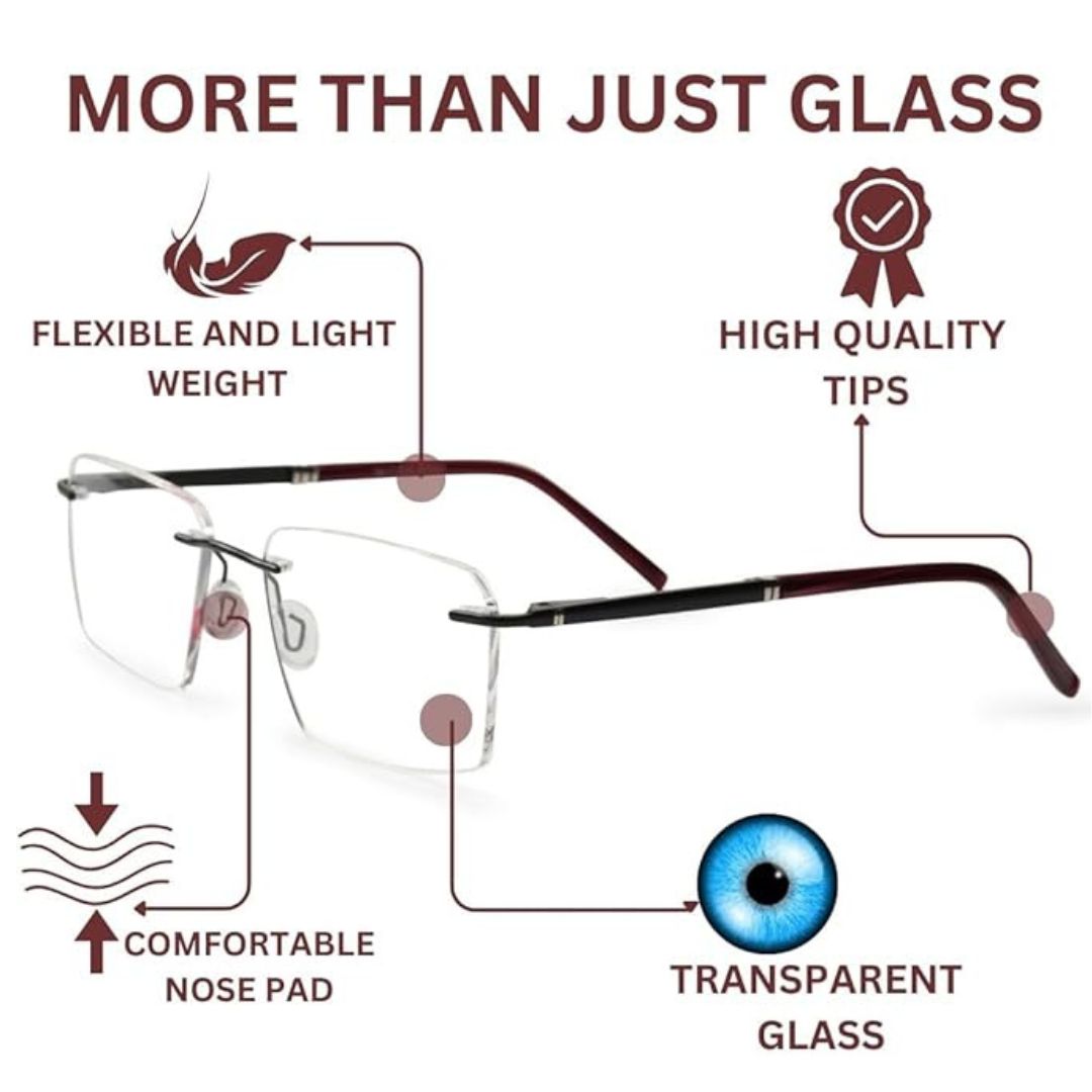 Redex Rimless Glass For Unisex