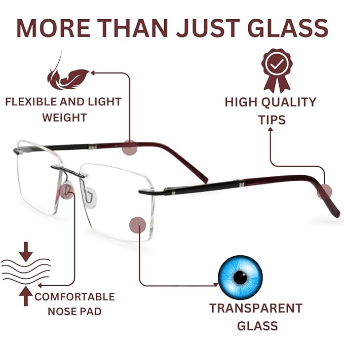 Redex Rimless Glass For Unisex