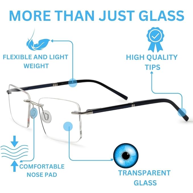 Redex Rimless Glass For Unisex
