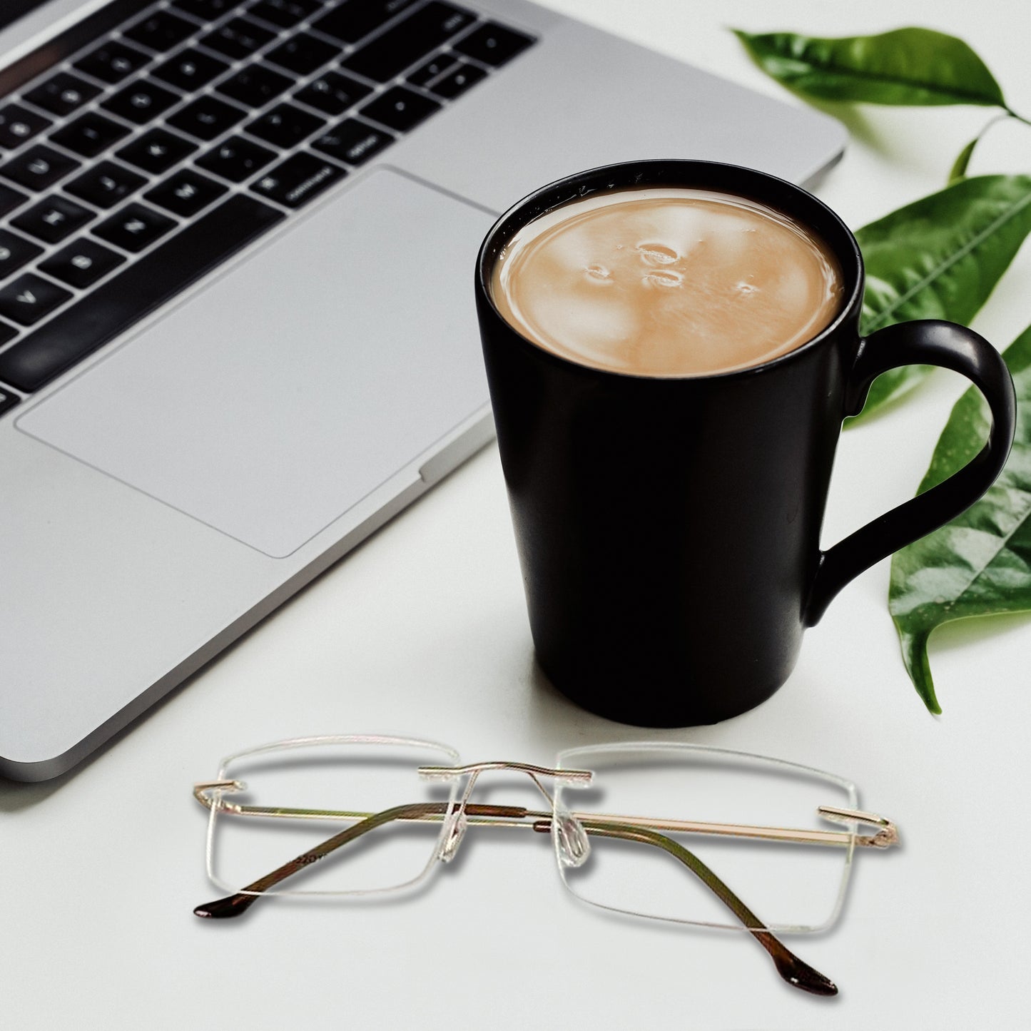 REDEX RECTUNGLAR UNISEX GOLDEN COLOR RIMLESS FRAME