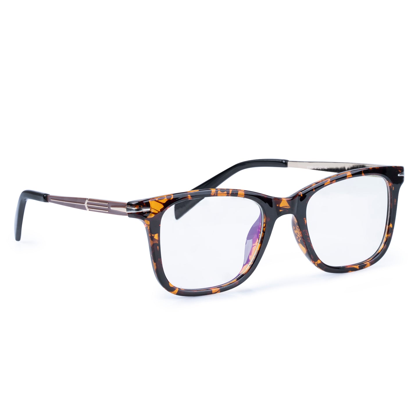 REDEX RECTANGLE UNISEX BROWN & TIGER PRINT COLOR FULL FRAME