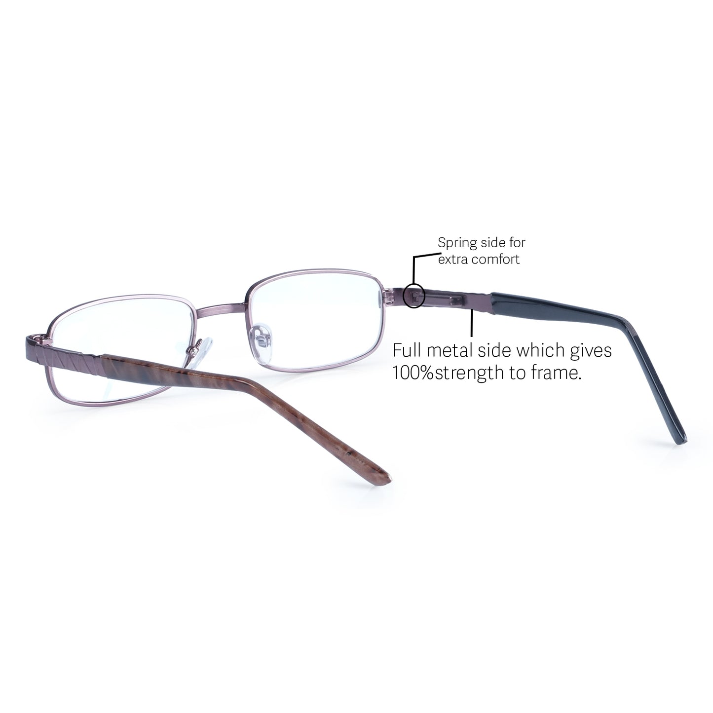 Redex Full Rim Rectangle Reading Glasses For men or women