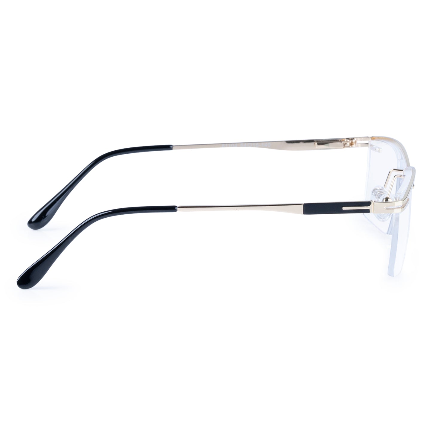 REDEX STYLISH RECTANGULAR  UNISEX GOLDEN COLOR HALF RIM FRAME