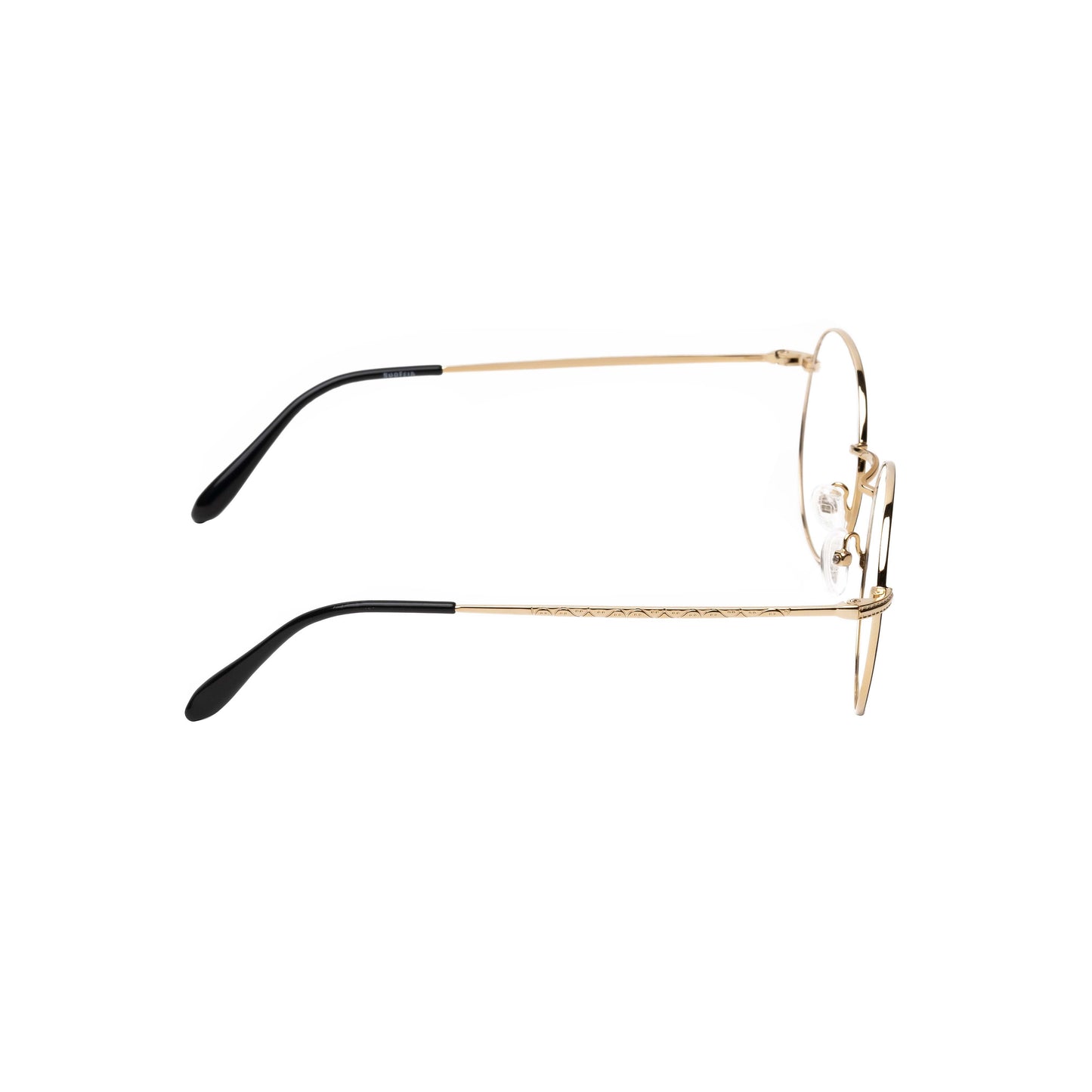REDEX TRENDY ROUND UNISEX BLACK & GOLDEN COLOR FULL FRAME