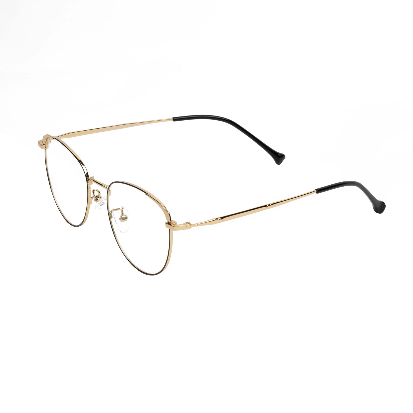 REDEX TRENDY OVAL UNISEX BLACK & GOLDEN COLOR FULL FRAME