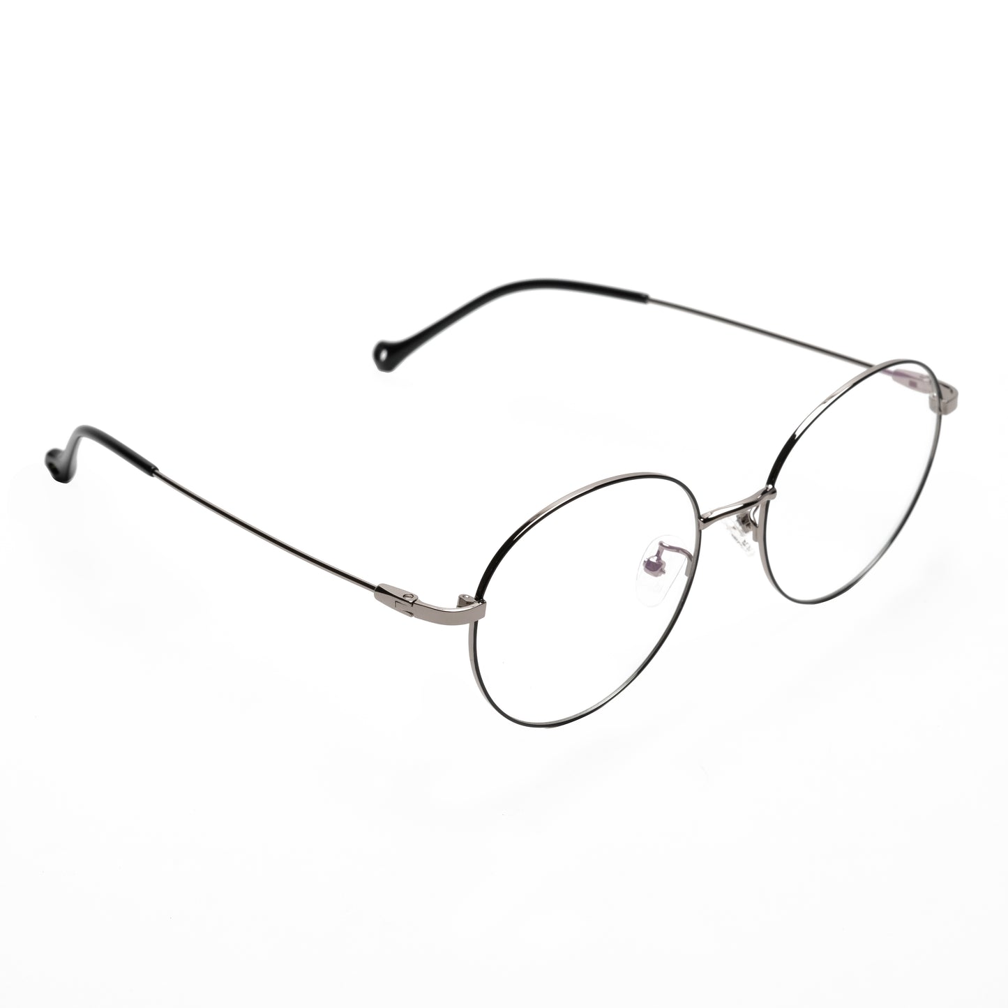 REDEX TRENDY ROUND UNISEX BLACK & GREY COLOR FULL FRAME