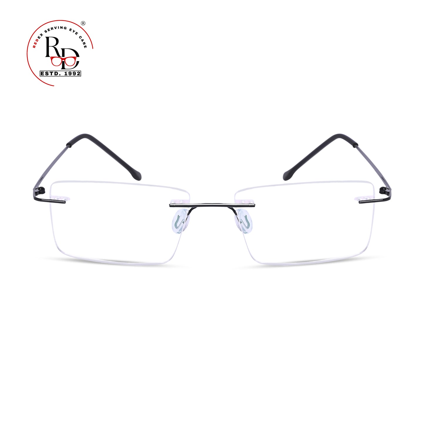 REDEX RECTUNGLAR UNISEX GREYCOLOR RIMLESS FRAME