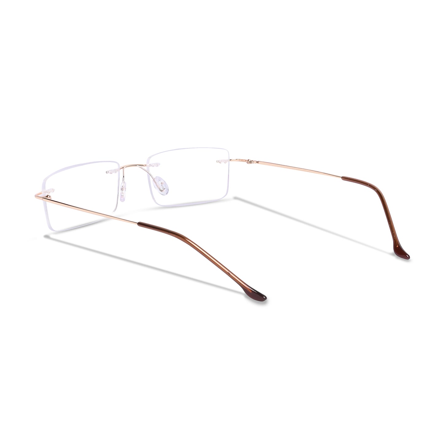 REDEX RECTUNGLAR UNISEX GOLDEN COLOR RIMLESS FRAME
