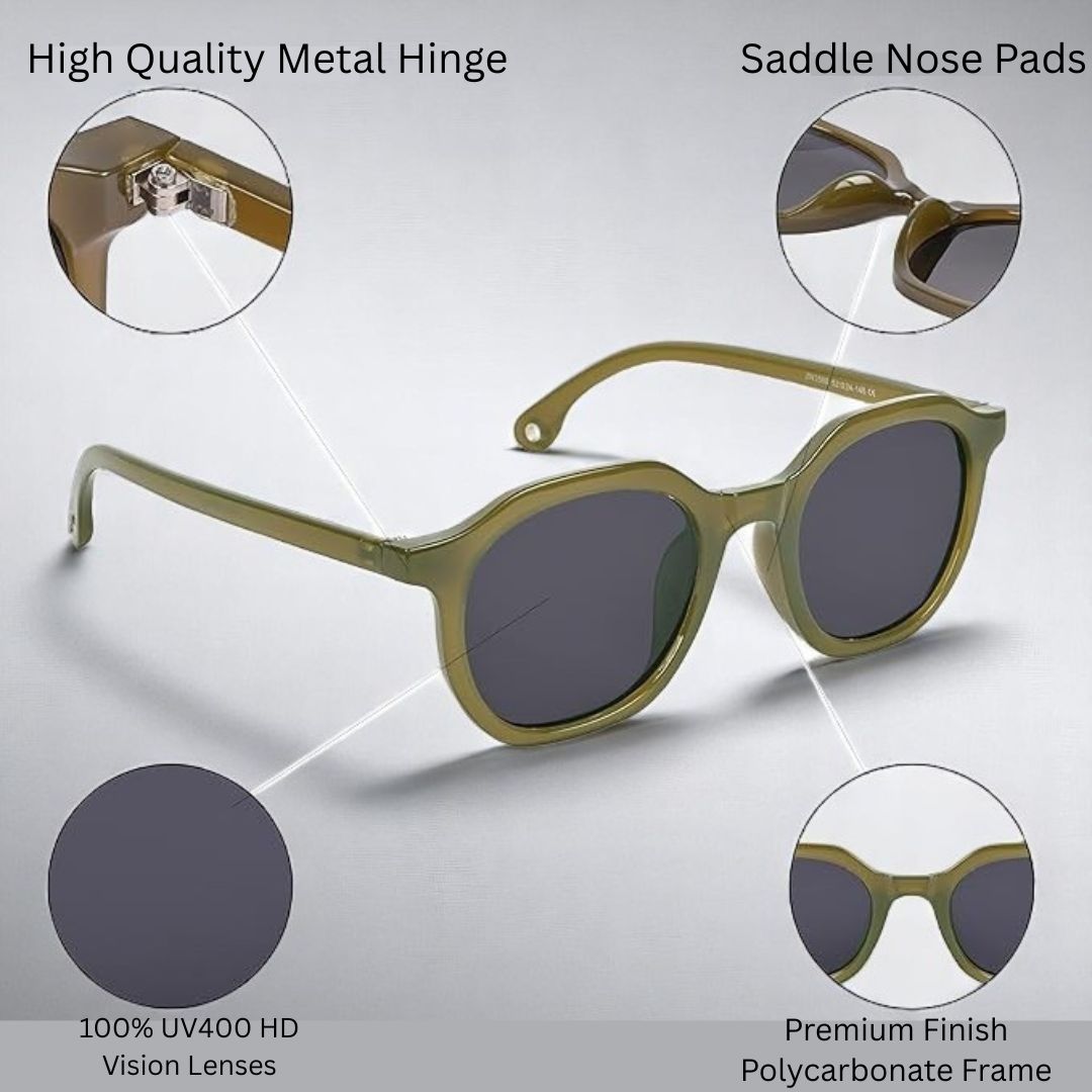 REDEX OLIVE GREEN COLOR SUNGLASS FOR GIRLS AND WOMEN