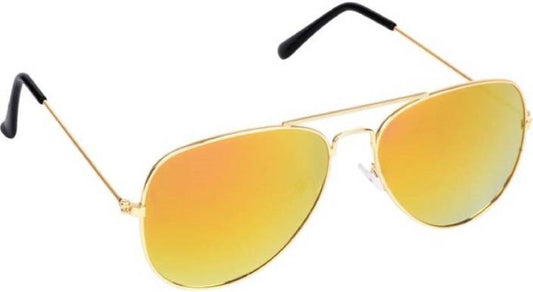 REDEX STYLISH AVIATOR MURCUR UNISEX YELLOW COLOR SUNGLASS