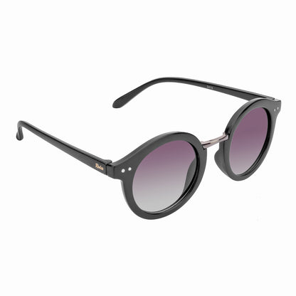 REDEX STYLISH ROUND UNISEX BLACK COLOR SUNGLASS