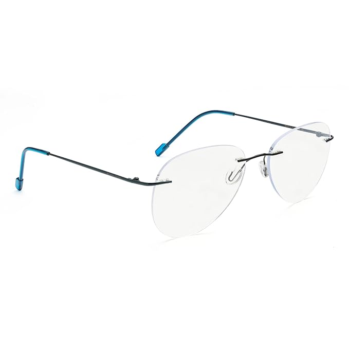 Rimless Aviator Anti Glare & Blue Cut Reading Glass For Unisex