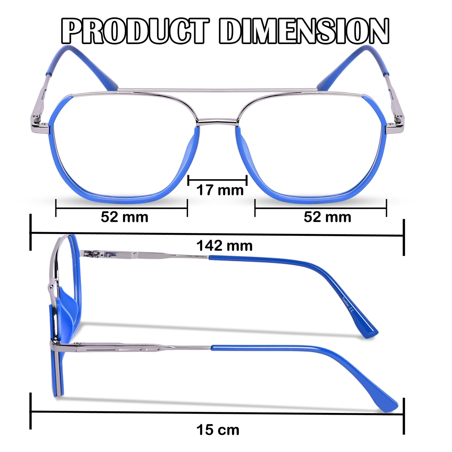 REDEX OVER SIZED UNISEX BLUE COLOR FULL FRAME