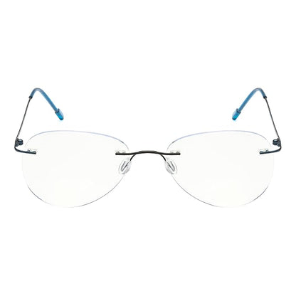 Rimless Aviator Anti Glare & Blue Cut Computer Glass For Men & Women (55 mm)