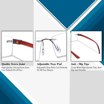 Redex  Bluecut Reading Rimless Glass For Unisex