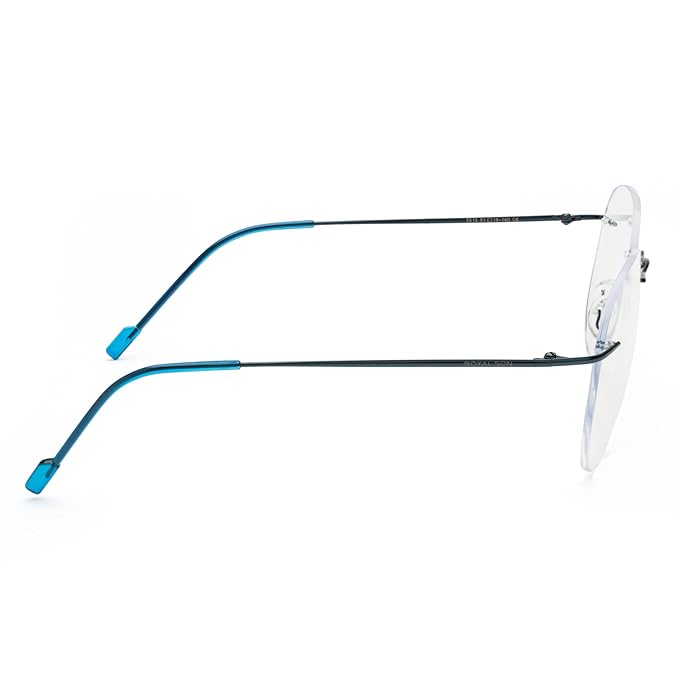 Rimless Aviator Anti Glare & Blue Cut Computer Glass For Men & Women (55 mm)