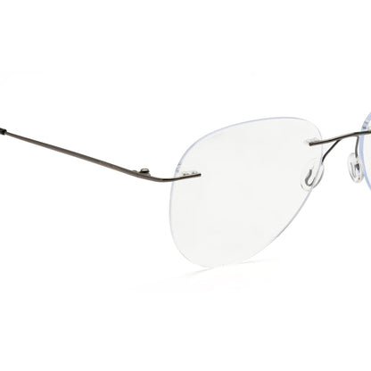 Rimless Aviator Anti Glare & Blue Cut Reading Glass For Unisex