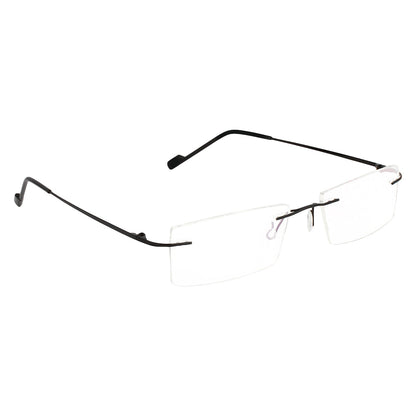 REDEX RECTUNGLAR UNISEX BLACK COLOR RIMLESS FRAME