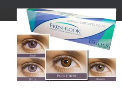 ALCON Freshlook One-Day Color Powerless 10 Lens + 10 Lens (Grey, Pure Hazel)