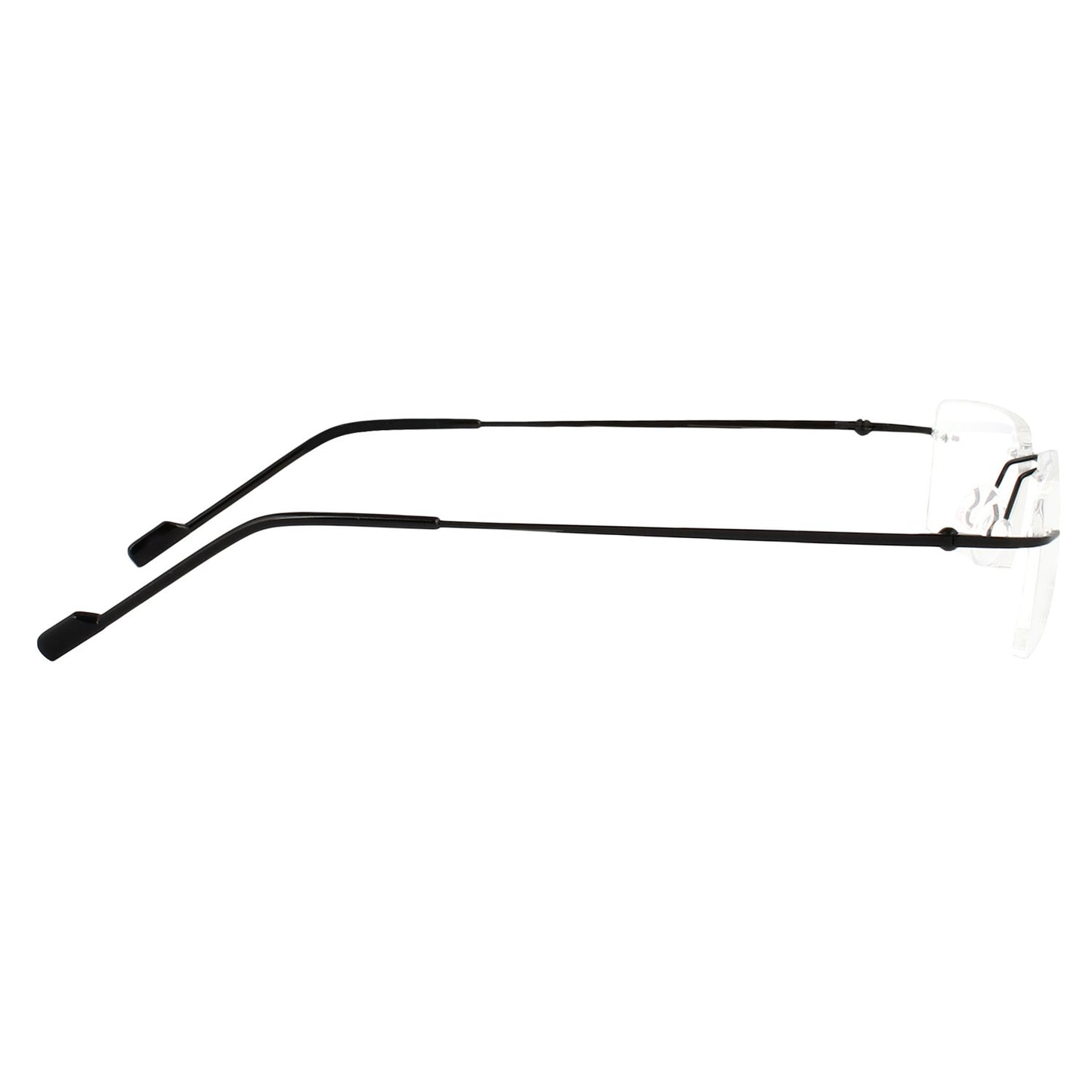 REDEX RECTUNGLAR UNISEX BLACK COLOR RIMLESS FRAME