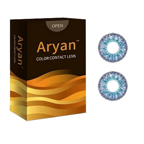 Aryan Super Premium Quarterly Disposable Color Contact lens most safest enthralling cosmetic lens for Men and Women 2 Pcs