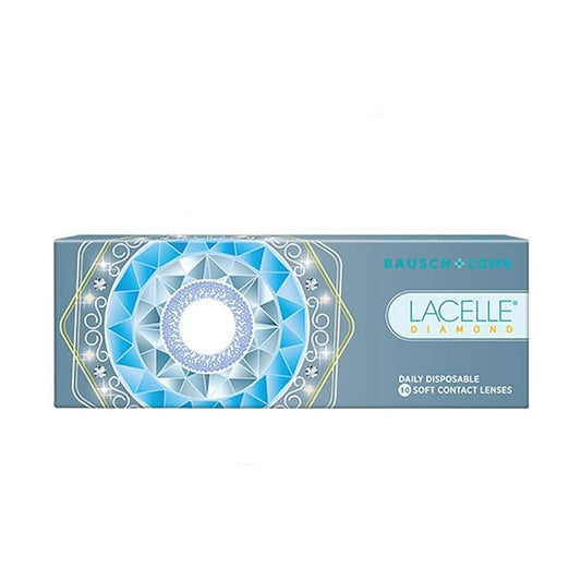 Bausch & Lomb Lacelle Daimond Daily Disposable Colour Contact Lenses (Pack Of 10) (0.00, D-Aqua)