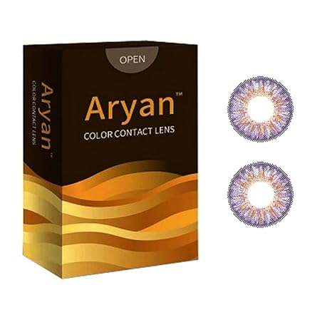 Aryan Super Premium Quarterly Disposable Color Contact lens most safest enthralling cosmetic lens for Men and Women 2 Pcs