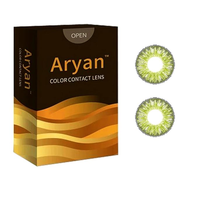 Aryan Super Premium Quarterly Disposable Color Contact lens most safest enthralling cosmetic lens for Men and Women 2 Pcs - Warm Brown (-1.75) Power