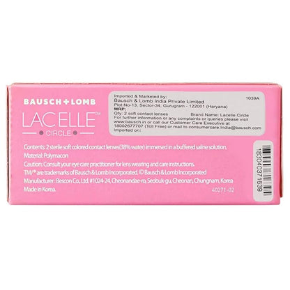 Bausch & Lomb Lacelle Circle Monthly Disposable Contact Lens (Plano, Brown, 2 Lenses )