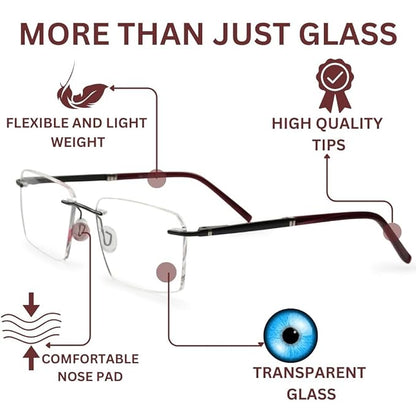 Redex Rimless Glass For Unisex
