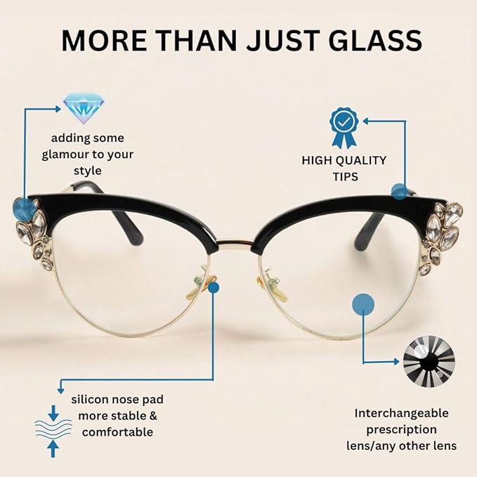 Redex Full Rim Cateye Reading Glasses For girls and  women