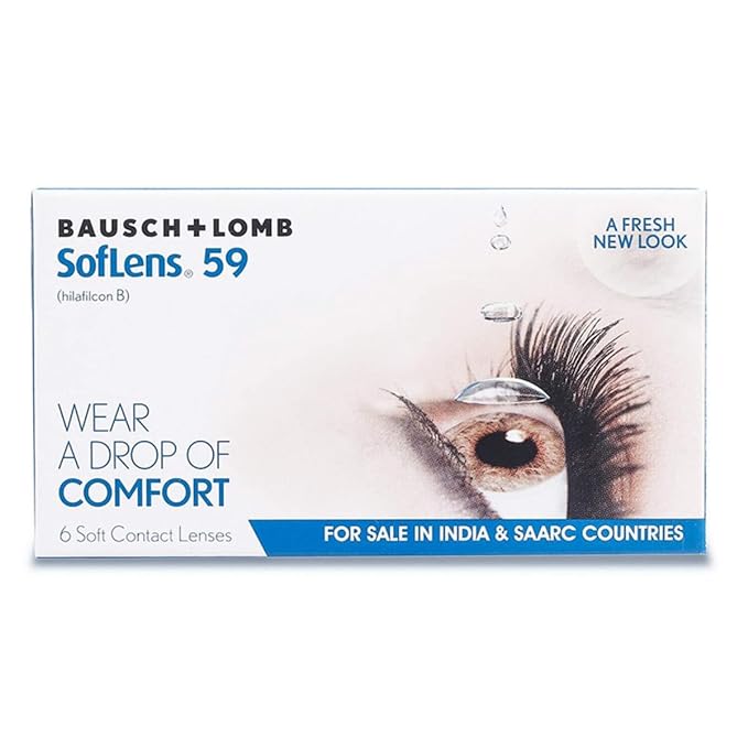 Bausch & Lomb Softlens59 Monthly Disposable Contact Lens (6 Lens Pack -00 to -5.00)