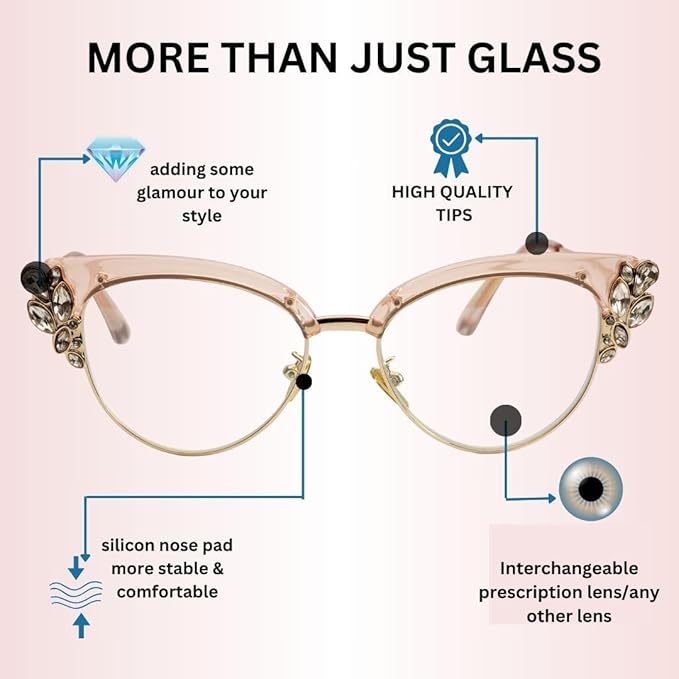 Redex Full Rim Cateye Reading Glasses For girls and  women