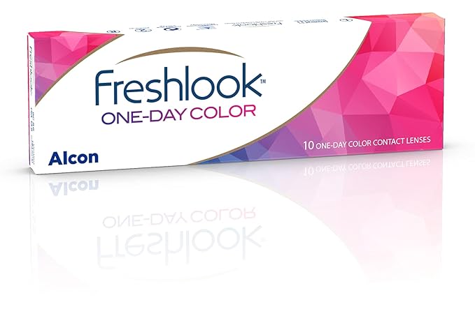 Freshlook OneDay - Daily Disposable Color Contact Lenses (-00.00, Blue, Pack of 10) | From Alcon