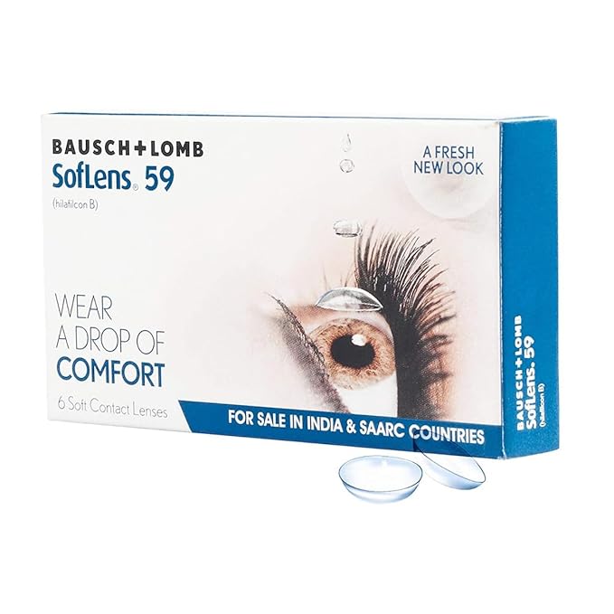 Bausch & Lomb Softlens59 Monthly Disposable Contact Lens (6 Lens Pack -00 to -5.00)