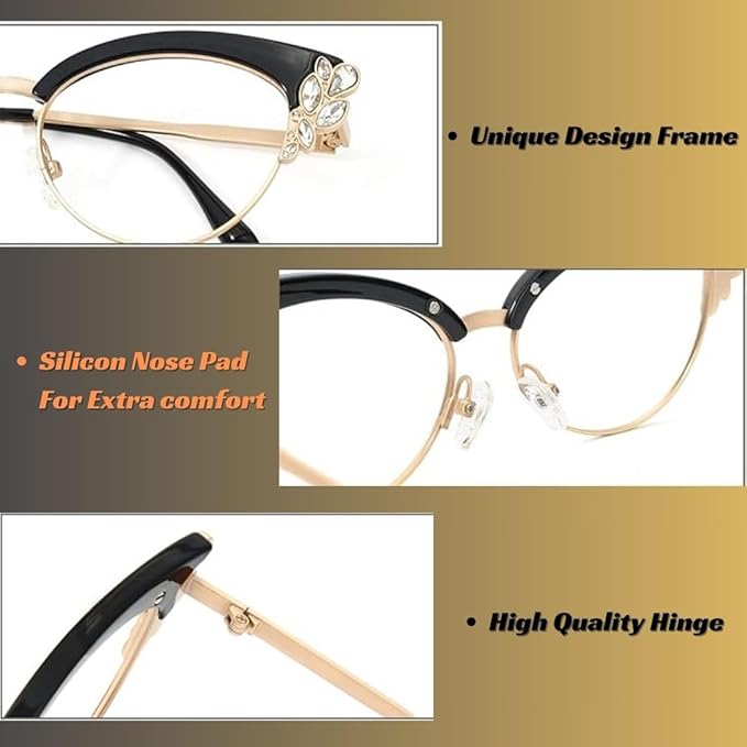 Redex Full Rim Cateye Reading Glasses For girls and women