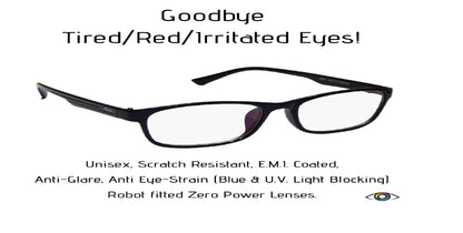 Redex Zero Power Blue-Cut Computer Glass Anti glare Block Harmful Rays Full Rim Rectangle Eye wear Spectacle Eye Frame