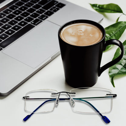 REDEX RECTUNGLAR UNISEX BLUE COLOR RIMLESS FRAME