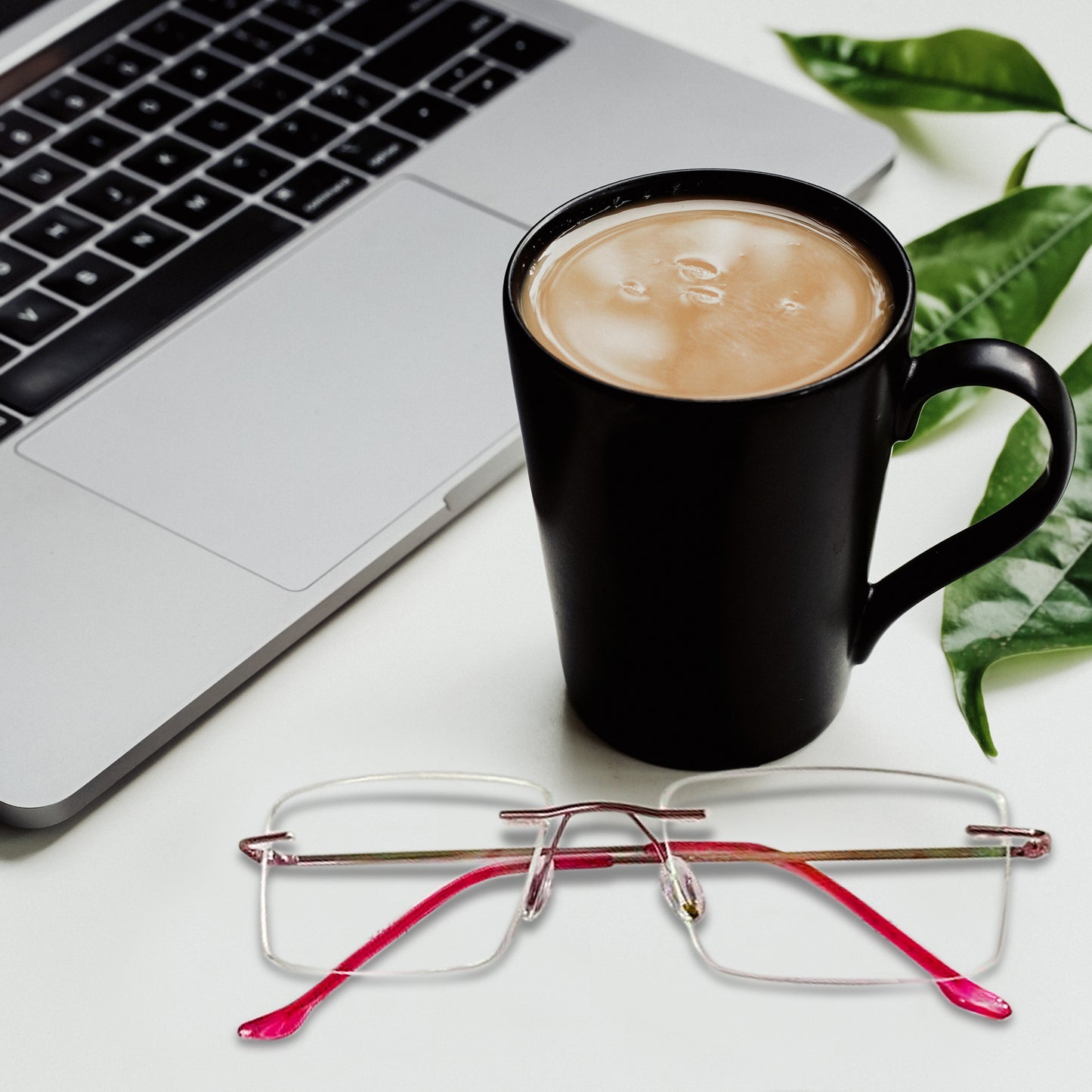 REDEX RECTUNGLAR UNISEX PINK COLOR RIMLESS FRAME