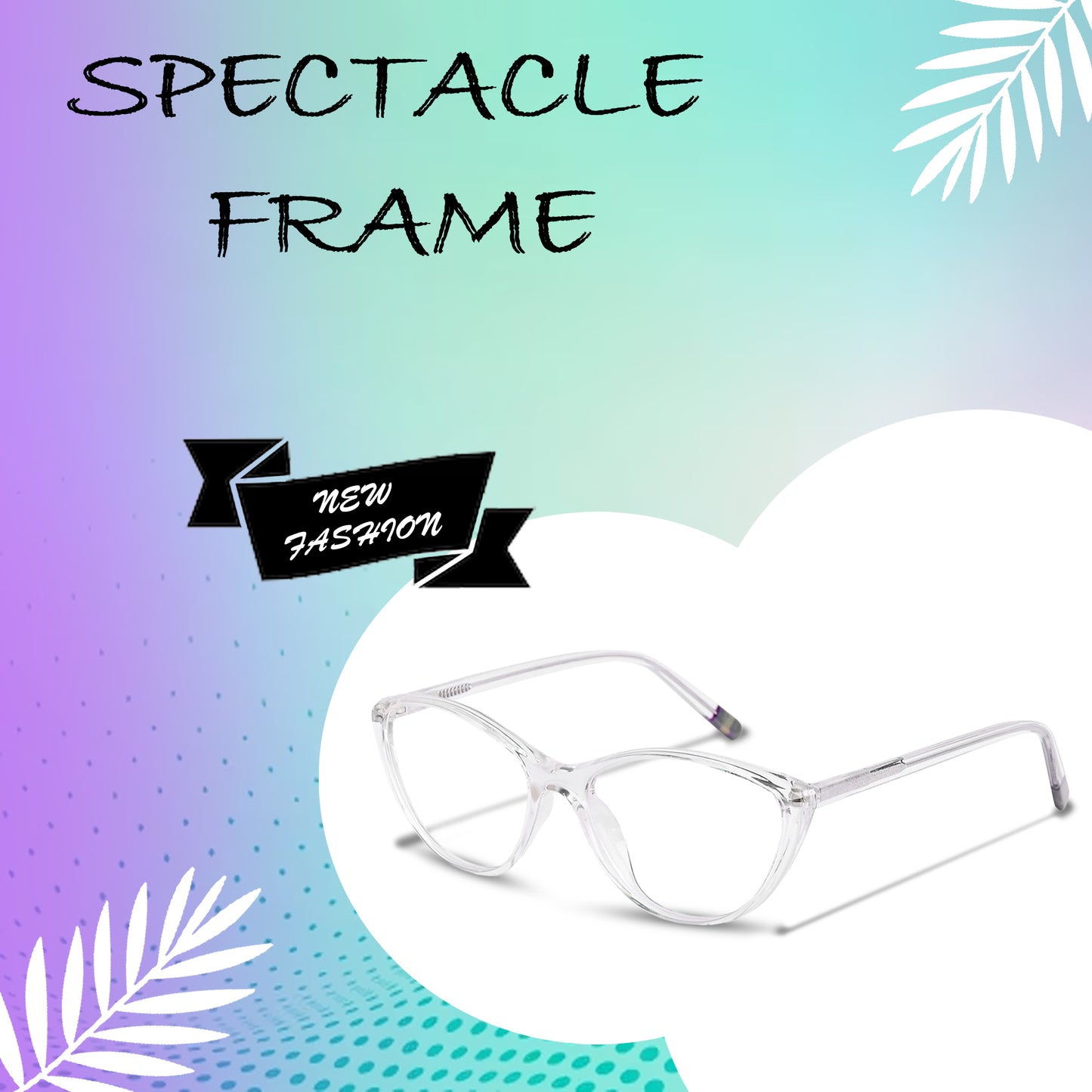 REDEX CAT-EYE TRENDY UNISEX TRANSPARENT  FULL FRAME