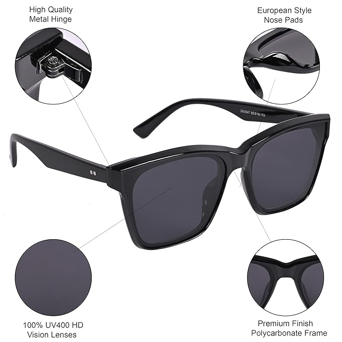 REDEX BLACK COLOR SUNGLASS FOR GIRLS AND WOMEN