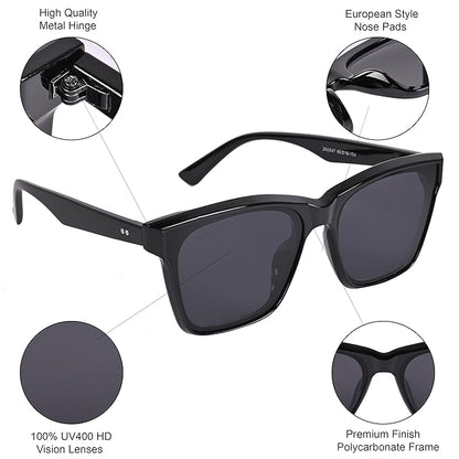 REDEX BLACK COLOR SUNGLASS FOR GIRLS AND WOMEN