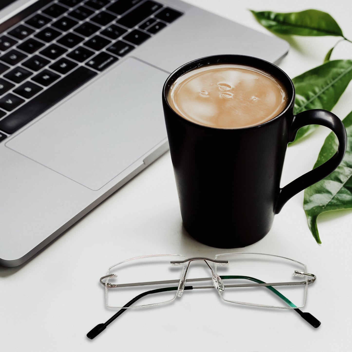 REDEX RECTUNGLAR UNISEX SILVER COLOR RIMLESS FRAME