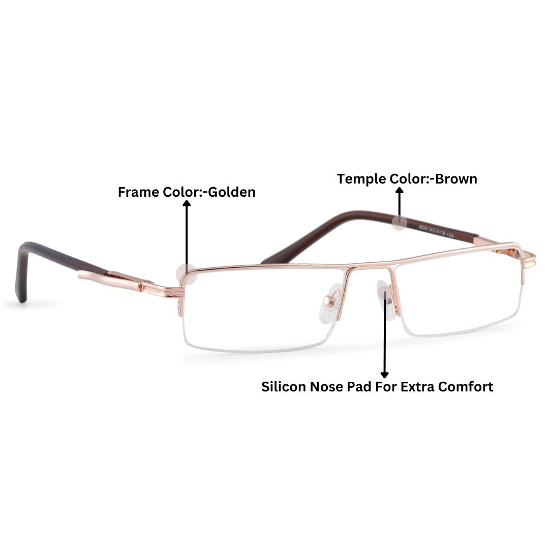 Redex Half Rim  Rectangle Reading Glasses For men or women