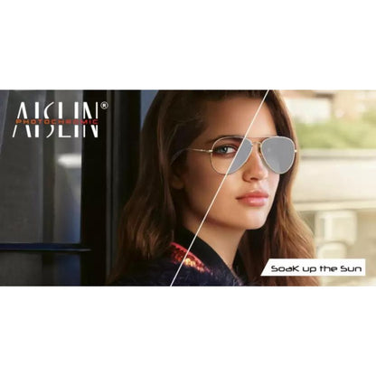 UV Protection Aviator Sunglasses  Photocromatic (Free Size)  (For Men & Women, Clear)