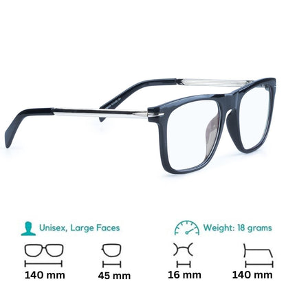 Redex Full Rim  Rectangle  Reading Glasses For Unisex