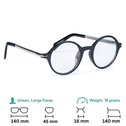 Redex Full Rim  Round Reading Glasses For Unisex