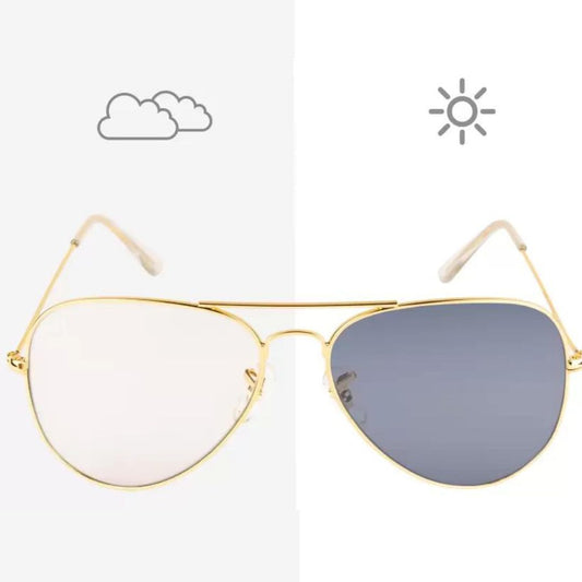 UV Protection Aviator Sunglasses  Photocromatic (Free Size)  (For Men & Women, Clear)
