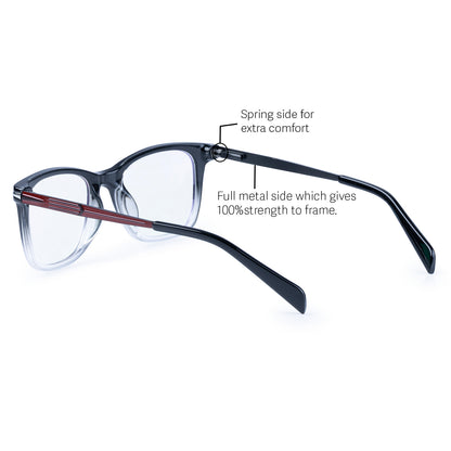 REDEX RECTANGLE UNISEX BLACK & WHITE COLOR FULL FRAME