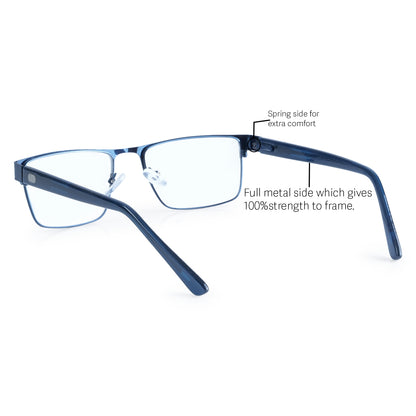 Redex Bluecut Reading Full Frame Glass For Unisex